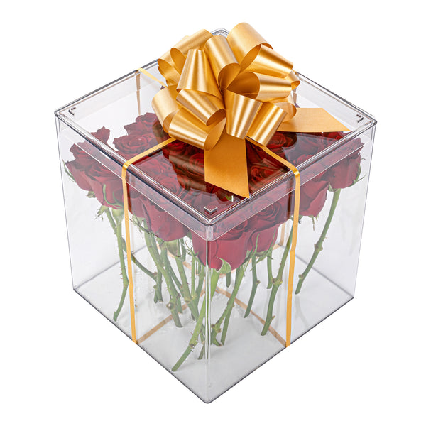 Restaurantware Gift Tek Gold Plastic Flora Satin Pull Bow - 5 1/2" - 1000 Count Box