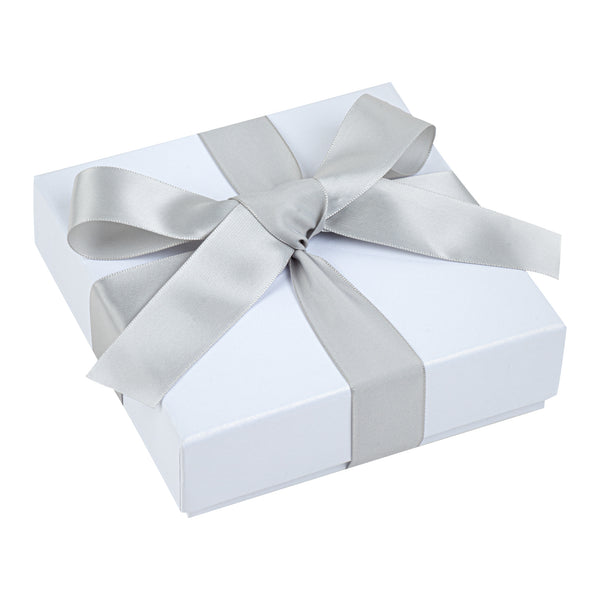 Restaurantware Gift Tek Gray Polyester Satin Ribbon - Single Face - 1" X 10 Yds - 10 Count Box