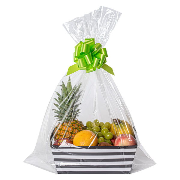 Restaurantware Gift Tek Green Plastic Flora Satin Pull Bow - 5 1/2" - 1000 Count Box