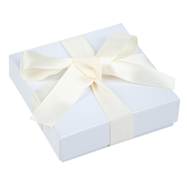 Restaurantware Gift Tek Ivory White Polyester Satin Ribbon - Single Face - 1" X 10 Yds - 10 Count Box