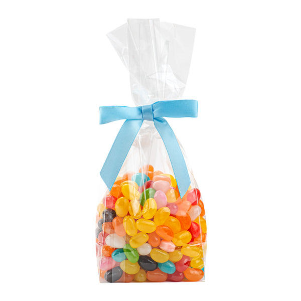 Restaurantware Gift Tek Light Blue Polyester Satin Twist Tie Bow - Pre-Tied - 3" X 2 1/2" - 4000 Count Box