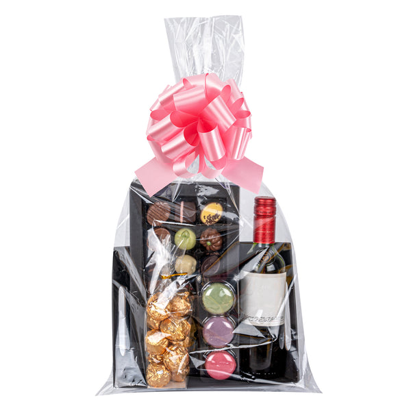 Restaurantware Gift Tek Light Pink Plastic Flora Satin Pull Bow - 5 1/2" - 1000 Count Box