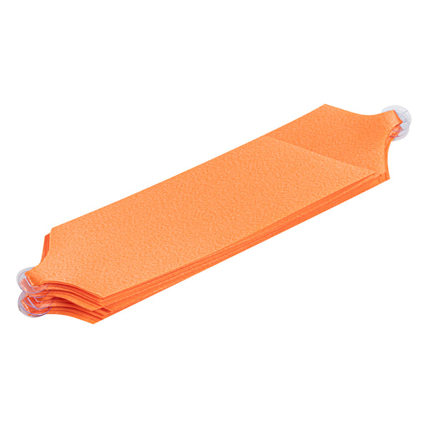 Restaurantware Gift Tek Orange Plastic Flora Satin Pull Bow - 5 1/2" - 1000 Count Box