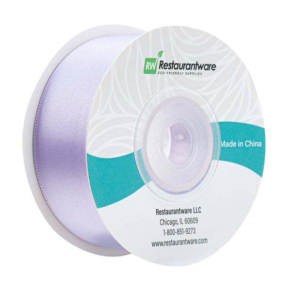 Restaurantware Gift Tek Orchid Purple Polyester Satin Ribbon - Single Face - 1" X 10 Yds - 10 Count Box
