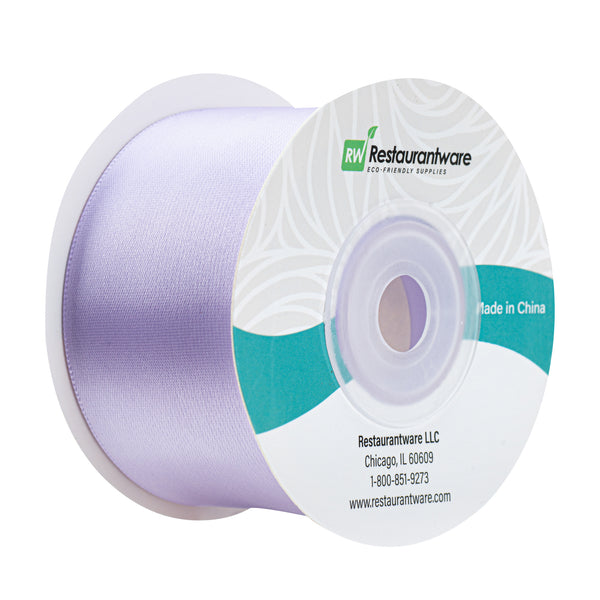 Restaurantware Gift Tek Orchid Purple Polyester Satin Ribbon - Single Face - 1 1/2" X 10 Yds - 10 Count Box