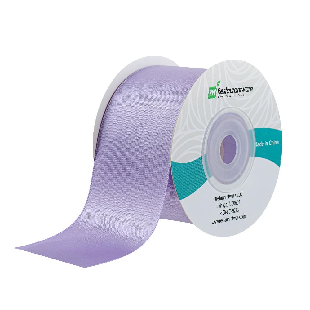 restaurantware Gift Tek Orchid Purple Polyester Satin Ribbon - Single Face - 1 1/2" x 10 yds - 10 count box