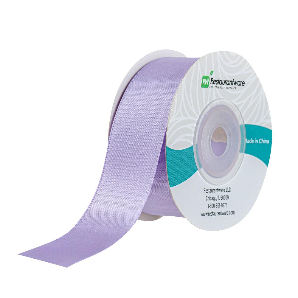 restaurantware Gift Tek Orchid Purple Polyester Satin Ribbon - Single Face - 1" x 10 yds - 10 count box