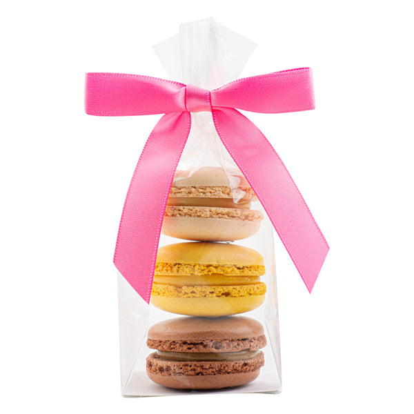 Restaurantware Gift Tek Pink Polyester Satin Twist Tie Bow - Pre-Tied - 3" X 2 1/2" - 4000 Count Box