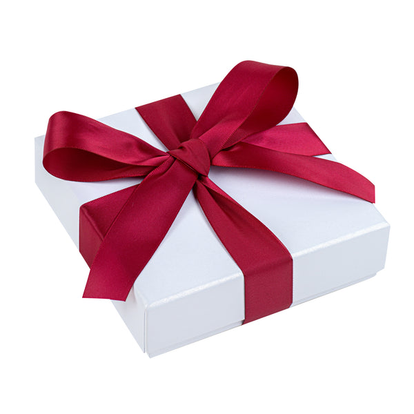 Restaurantware Gift Tek Sherry Red Polyester Satin Ribbon - Single Face - 1" X 10 Yds - 10 Count Box