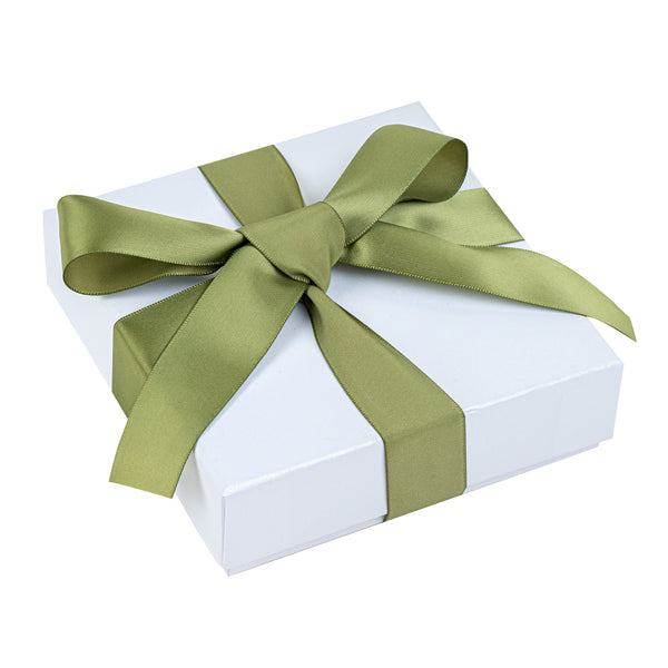 Restaurantware Gift Tek Spring Moss Green Polyester Satin Ribbon - Single Face - 1" X 10 Yds - 10 Count Box