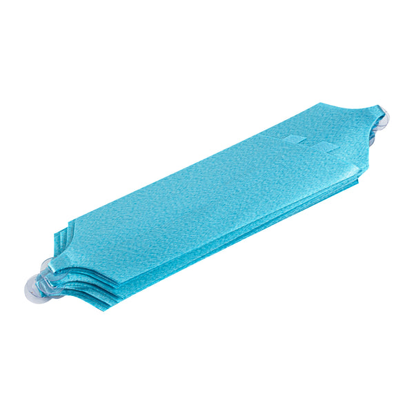 Restaurantware Gift Tek Teal Plastic Flora Satin Pull Bow - 5 1/2" - 1000 Count Box