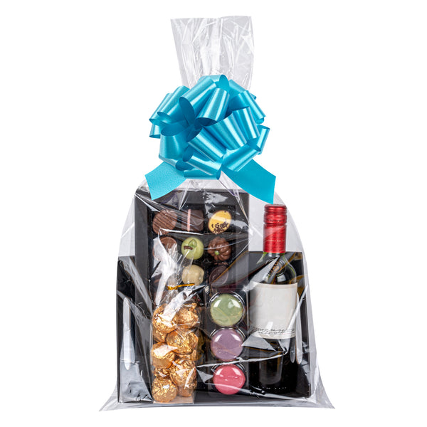 Restaurantware Gift Tek Teal Plastic Flora Satin Pull Bow - 5 1/2" - 1000 Count Box