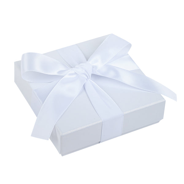 Restaurantware Gift Tek White Polyester Satin Ribbon - Single Face - 1" X 10 Yds - 10 Count Box