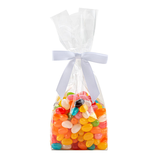 Restaurantware Gift Tek White Polyester Satin Twist Tie Bow - Pre-Tied - 3" X 2 1/2" - 4000 Count Box