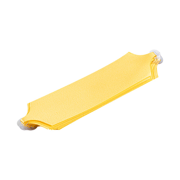 Restaurantware Gift Tek Yellow Plastic Flora Satin Pull Bow - 5 1/2" - 1000 Count Box