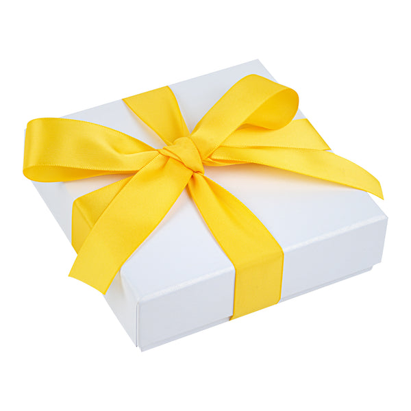 Restaurantware Gift Tek Yellow Polyester Satin Ribbon - Single Face - 1" X 10 Yds - 10 Count Box