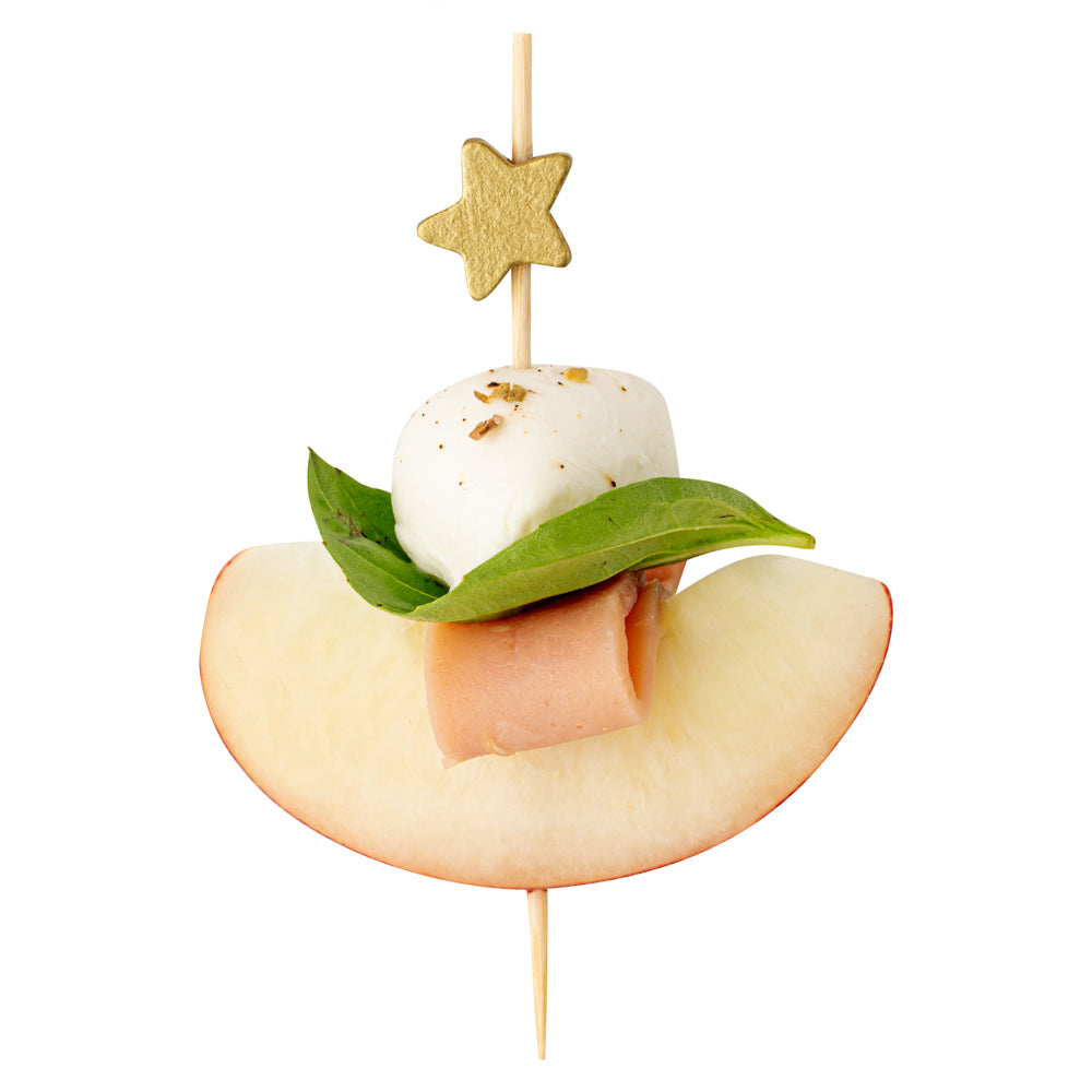 restaurantware Gold Bamboo Star Pick - 3 1/2" - 1000 count box