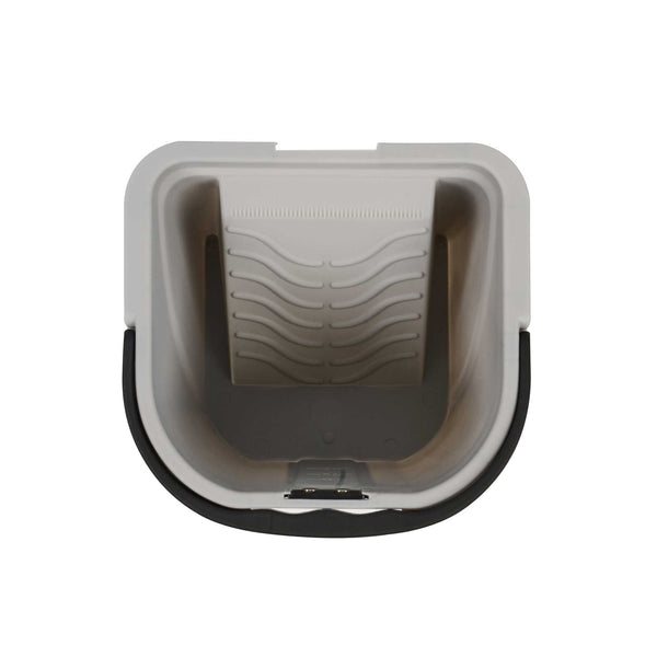 Restaurantware Handy Tek 0.5 Gal Gray Plastic Paint Pail - With Magnetic Brush Holder - 7 3/4" X 7 1/2" X 6 3/4" - 50 Count Box