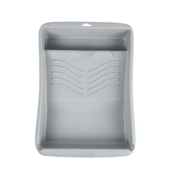 Restaurantware Handy Tek 1.5 Gal 2-In-1 Gray Plastic Paint Tray - For Roller And Brush - 17 3/4" X 13" X 3" - 36 Count Box