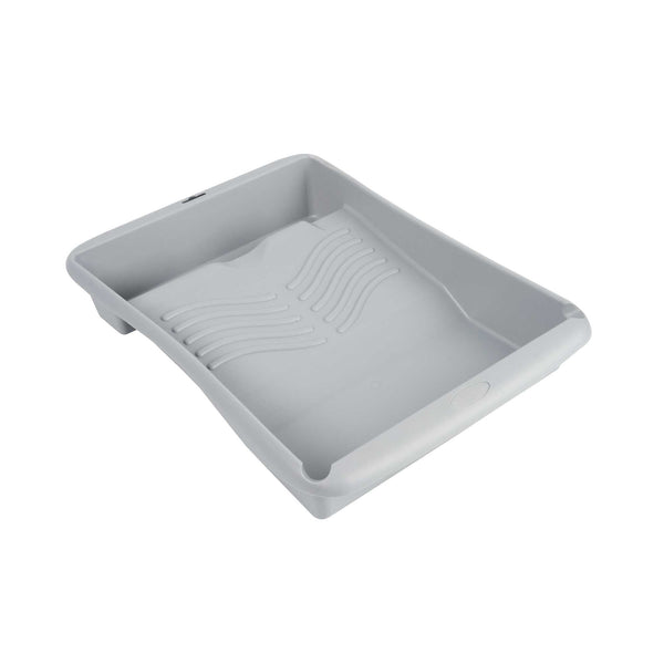Restaurantware Handy Tek 1.5 Gal 2-In-1 Gray Plastic Paint Tray - For Roller And Brush - 17 3/4" X 13" X 3" - 36 Count Box