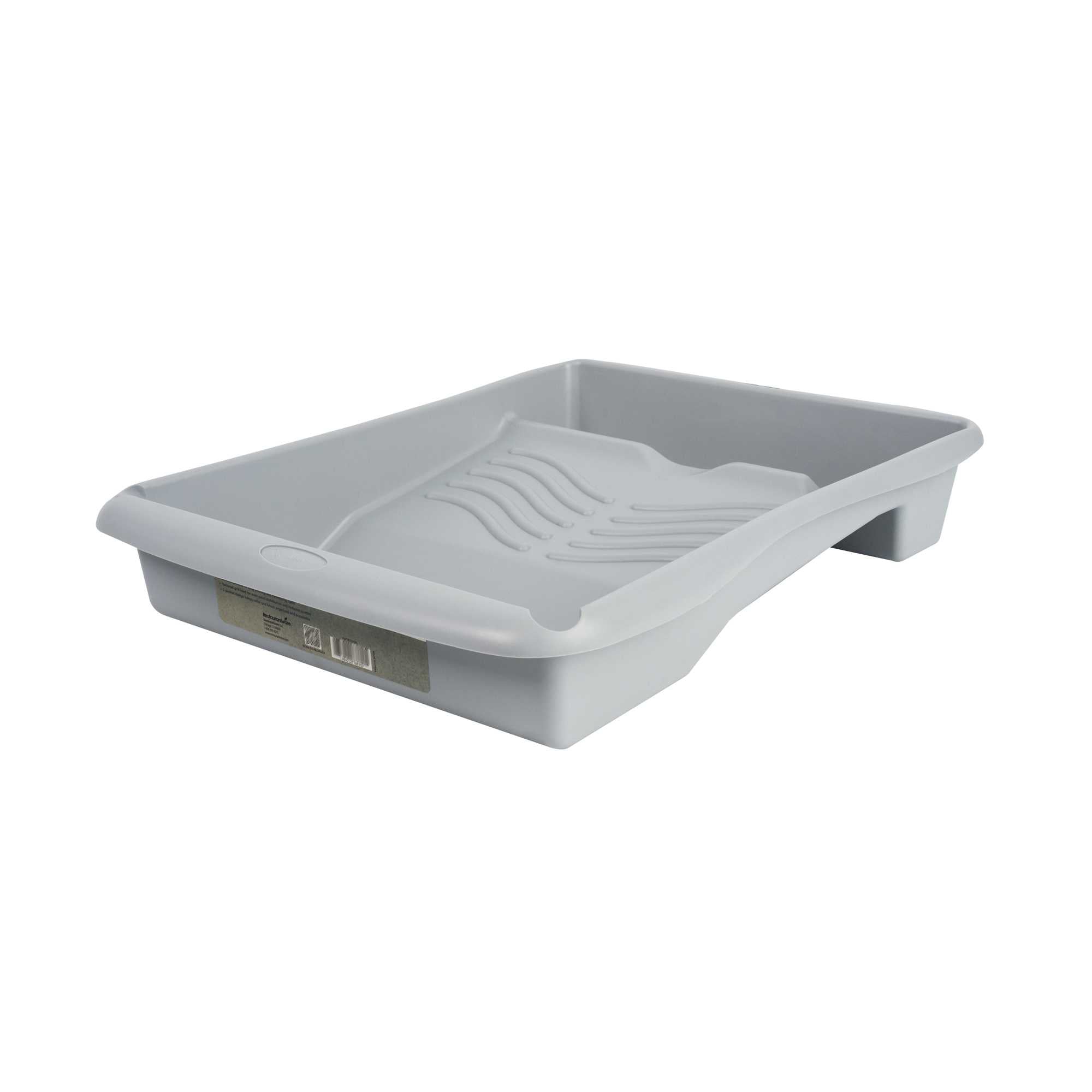 restaurantware Handy Tek 1.5 gal 2-In-1 Gray Plastic Paint Tray - For Roller and Brush - 17 3/4" x 13" x 3" - 36 count box