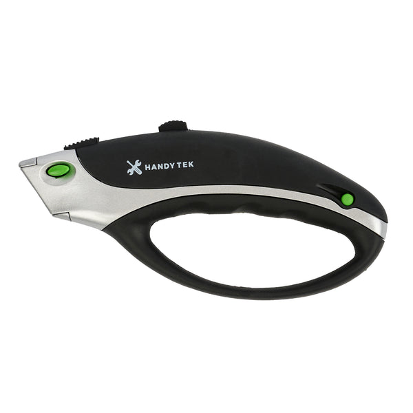 Restaurantware Handy Tek Black Safety Utility Knife - Quick Change Heavy Duty - 6 3/4" - 6 Count Box