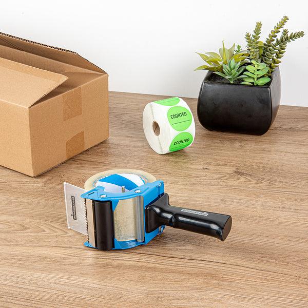 Restaurantware Handy Tek Blue Heavy-Duty Tape Dispenser Gun - 3" - 10 Count Box