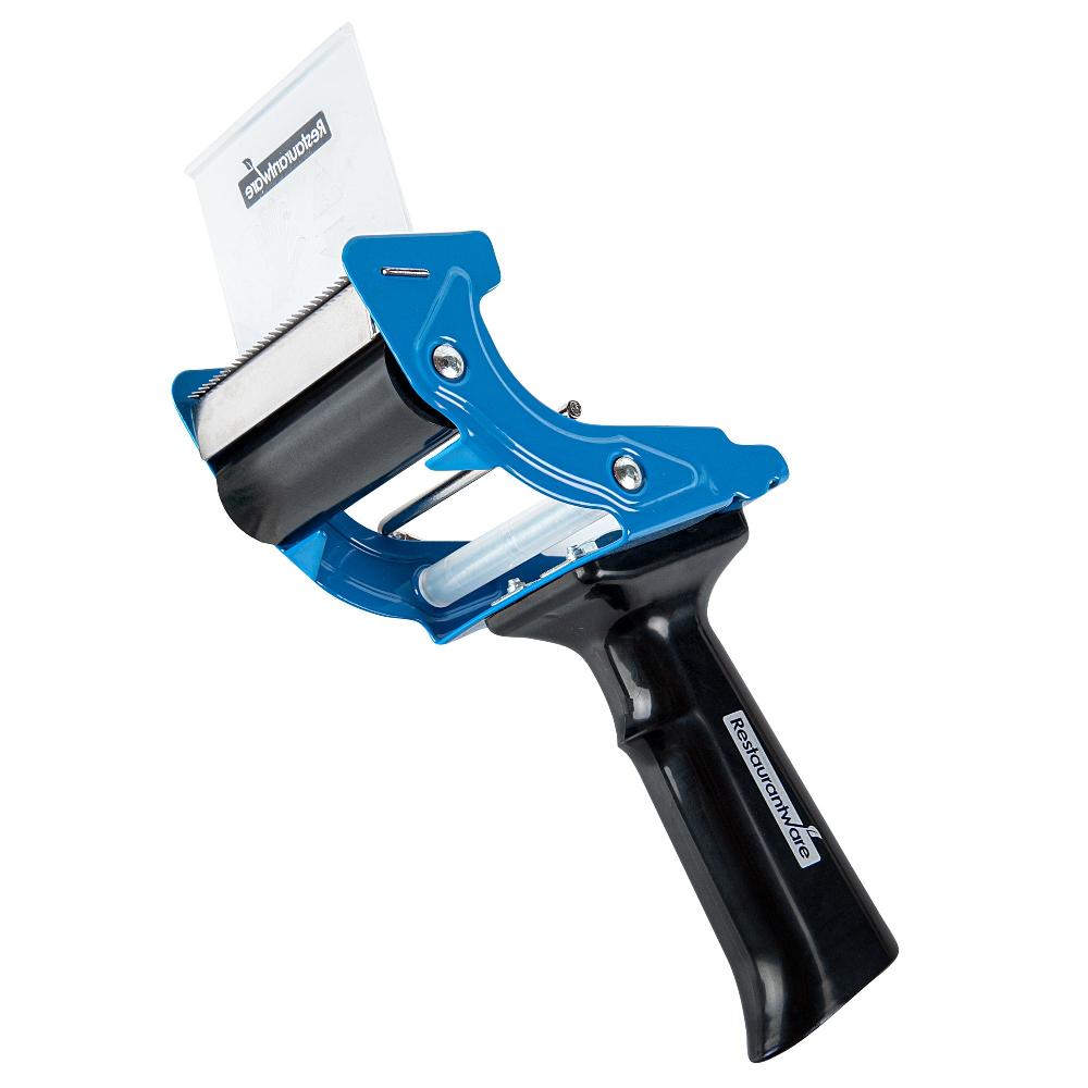 restaurantware Handy Tek Blue Heavy-Duty Tape Dispenser Gun - 3" - 10 count box