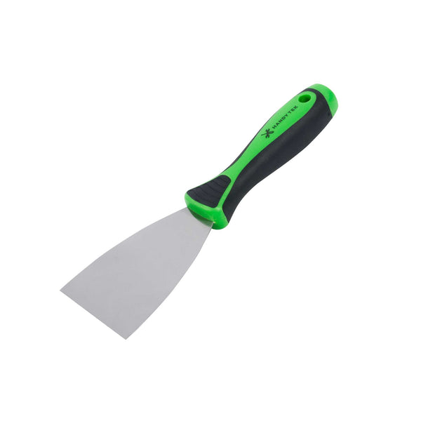 Restaurantware Handy Tek Carbon Steel Putty Knife - Flexible Soft Grip Handle - 3" - 12 Count Box