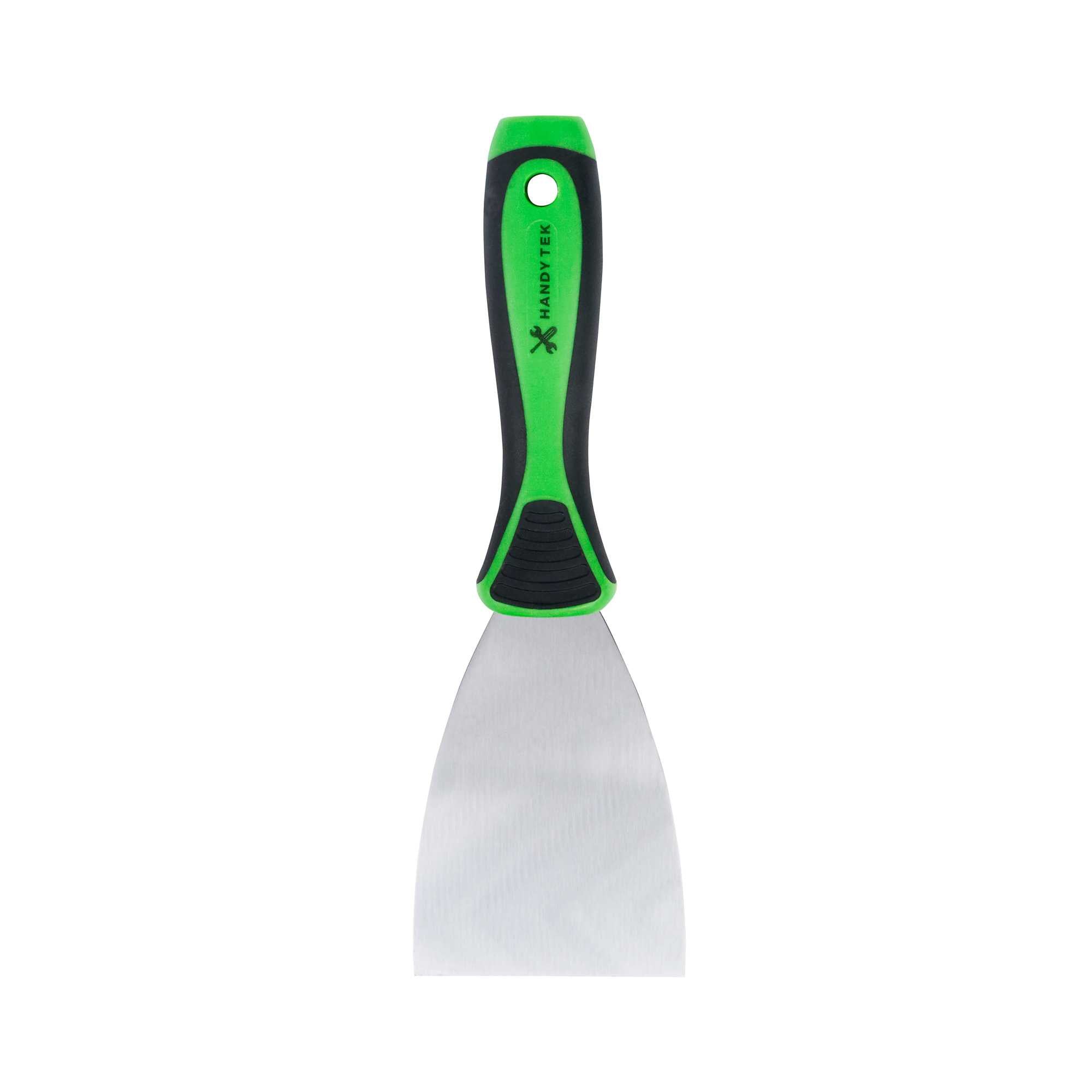 restaurantware Handy Tek Carbon Steel Putty Knife - Flexible Soft Grip Handle - 3" - 12 count box