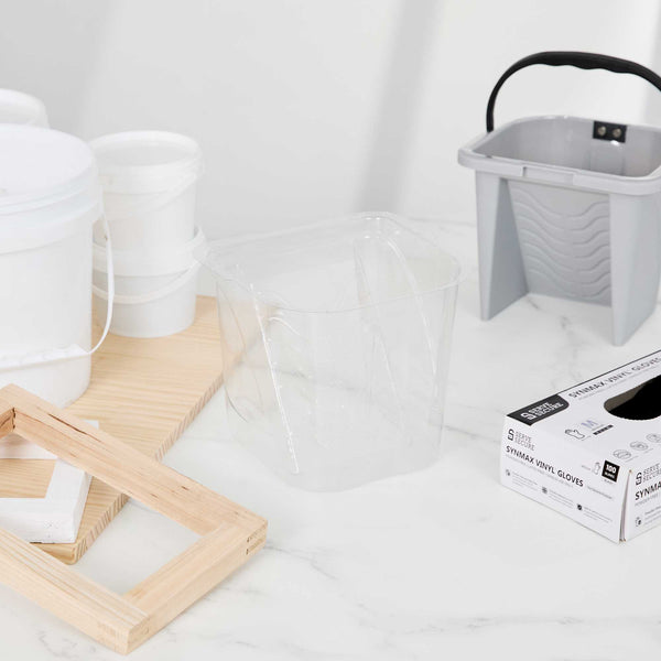 Restaurantware Handy Tek Clear Plastic Paint Pail Liner - Fits 0.5 Gal Paint Pail - 7 3/4" X 7" X 6 1/2" - 120 Count Box