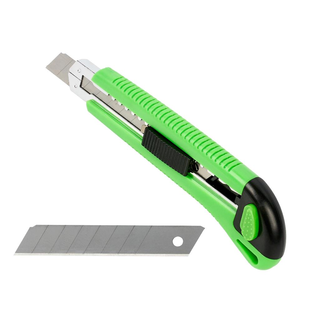 restaurantware Handy Tek Green Snap Off Blade Knife - 6 3/4" - 12 count box