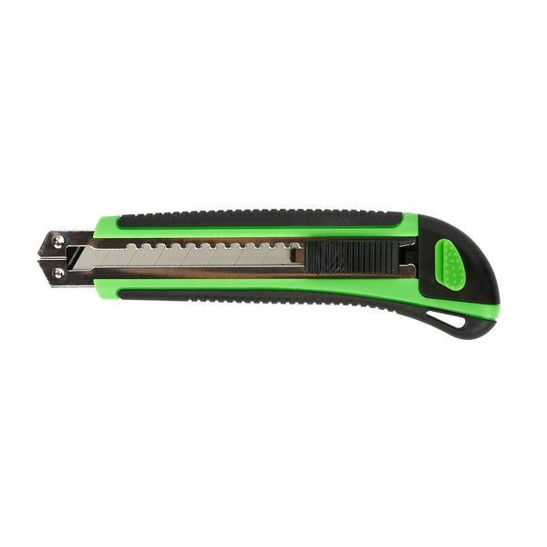 Restaurantware Handy Tek Green Snap Off Blade Knife - Anti-Slip Handle - 6 3/4" - 12 Count Box