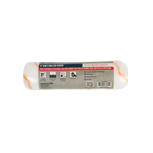 Restaurantware Handy Tek Knit Roller Cover - Shed-Resistant With 1/2" Nap - 9" - 24 Count Box