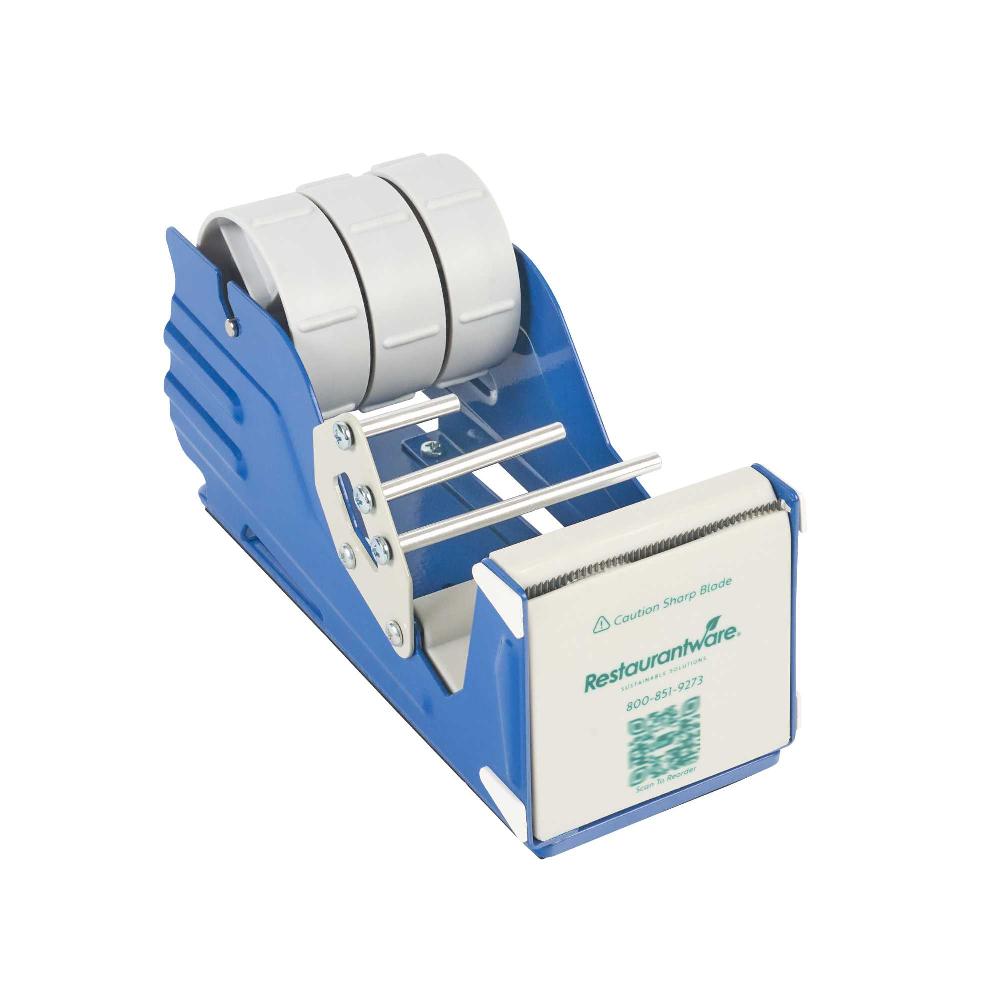 restaurantware Handy Tek Manual Multi-Roll Tape and Label Dispenser - 3" Working Width - 9 1/2" x 4" x 5 1/4" - 6 count box