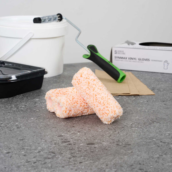 Restaurantware Handy Tek Microfiber Jumbo Mini Roller Cover - Shed-Resistant With 3/8" Nap - 4" - 10 Count Box