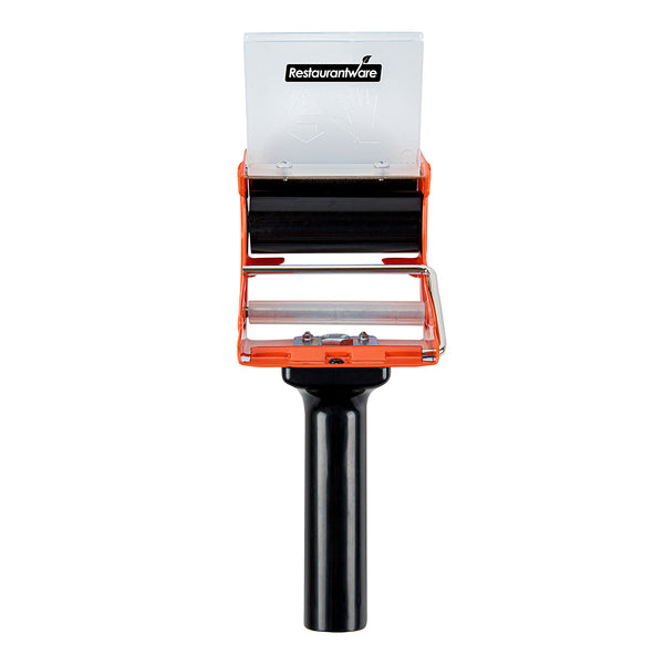 Restaurantware Handy Tek Orange Heavy-Duty Tape Dispenser Gun - 3" - 10 Count Box