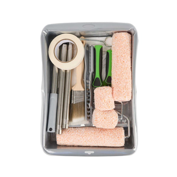 Restaurantware Handy Tek Paint Roller Kit - 18-Piece - 17 3/4" X 13" X 3 1/4" - 6 Count Box