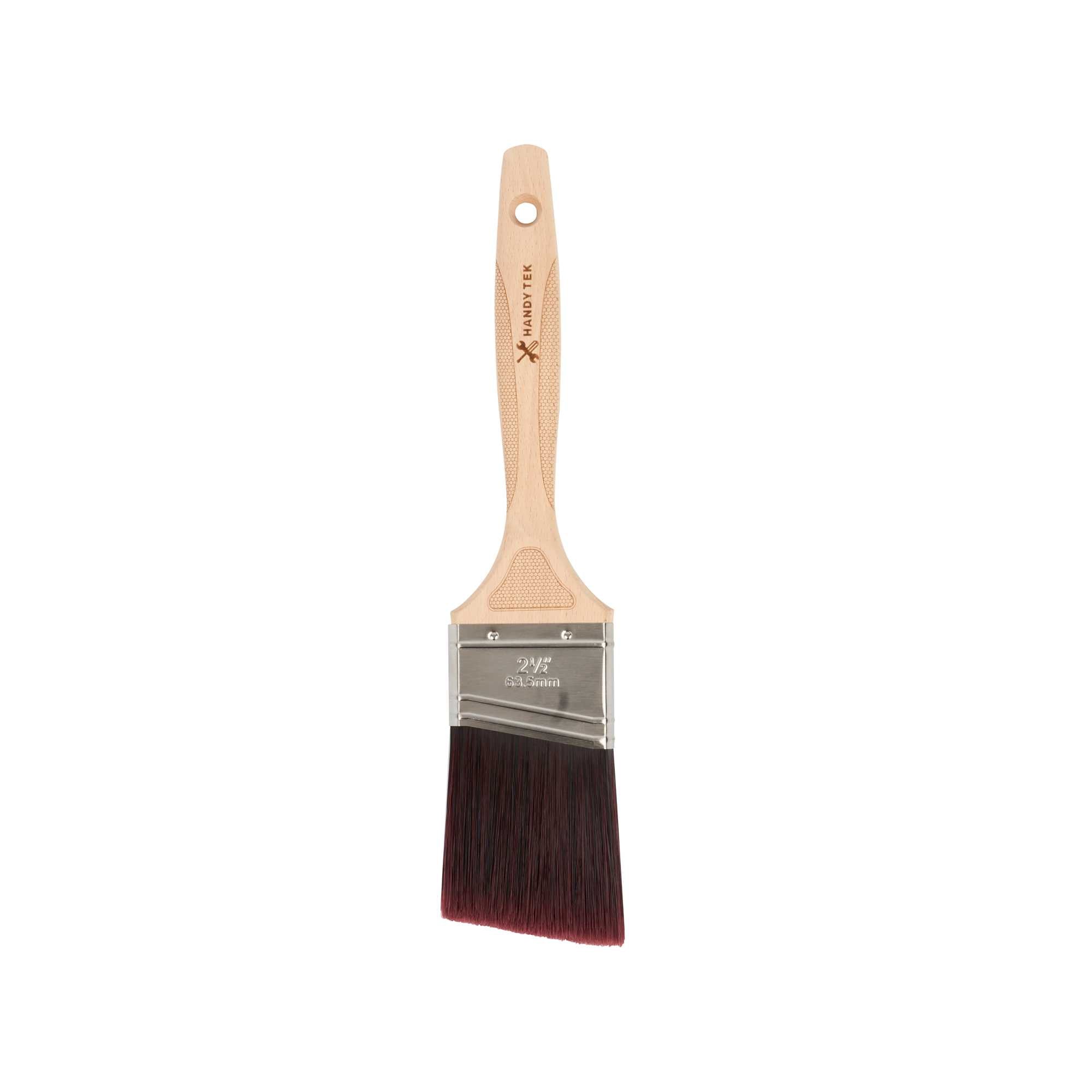 restaurantware Handy Tek Polyester Paint Brush - Angled Soft Tip Textured Handle - 2 1/2" - 12 count box