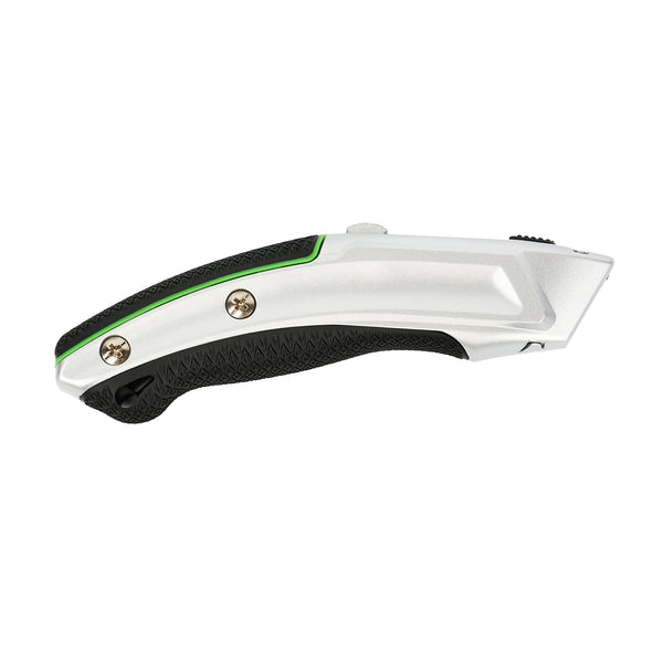 Restaurantware Handy Tek Silver Auto-Loading Utility Knife - Quick Change Heavy Duty - 7" - 6 Count Box