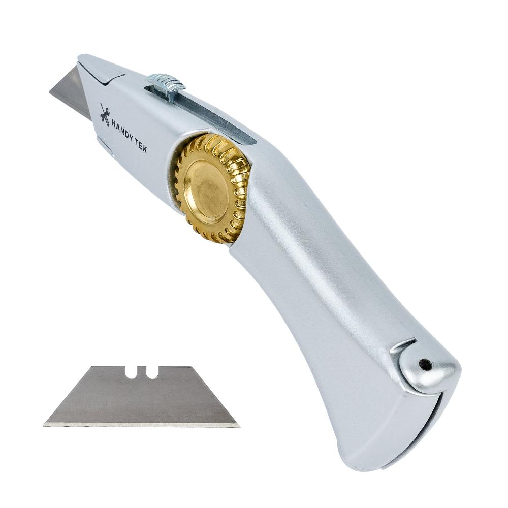 restaurantware Handy Tek Silver Utility Knife - with Blade Lock Wheel Quick Change Heavy Duty - 7" - 6 count box