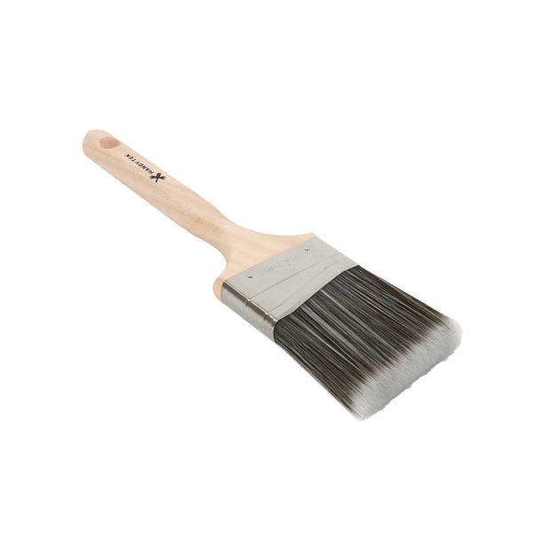Restaurantware Handy Tek Synthetic Polyester Paint Brush - Angled Long Handle - 3" - 6 Count Box