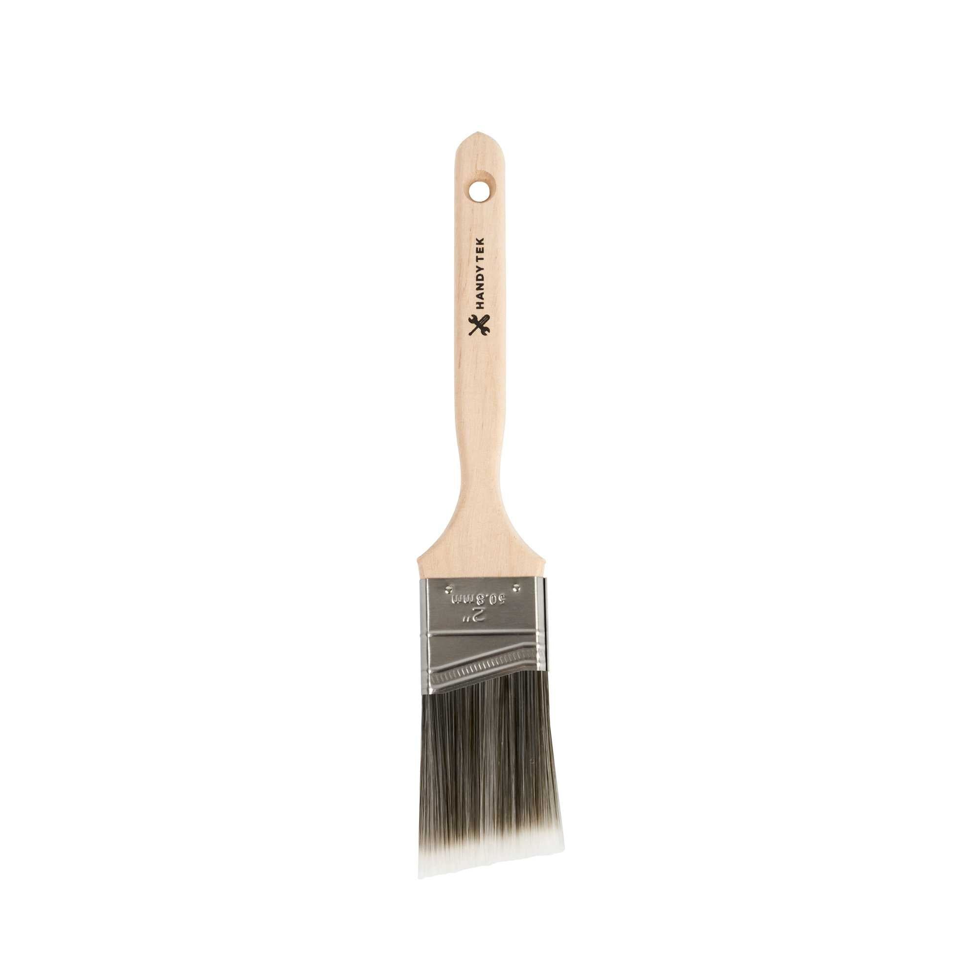 restaurantware Handy Tek Synthetic Polyester Paint Brush - Angled Long Handle - 2" - 6 count box