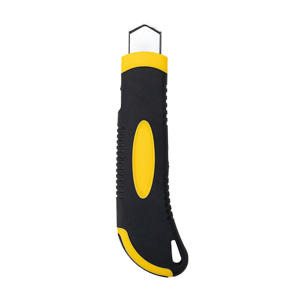 Restaurantware Handy Tek Yellow Snap Off Blade Knife - Anti-Slip Handle - 6 3/4" - 4 Count Box