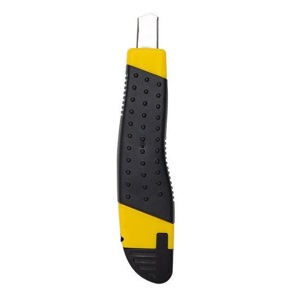Restaurantware Handy Tek Yellow Snap Off Blade Knife - Anti-Slip Handle - 5 1/4"" - 4 Count Box