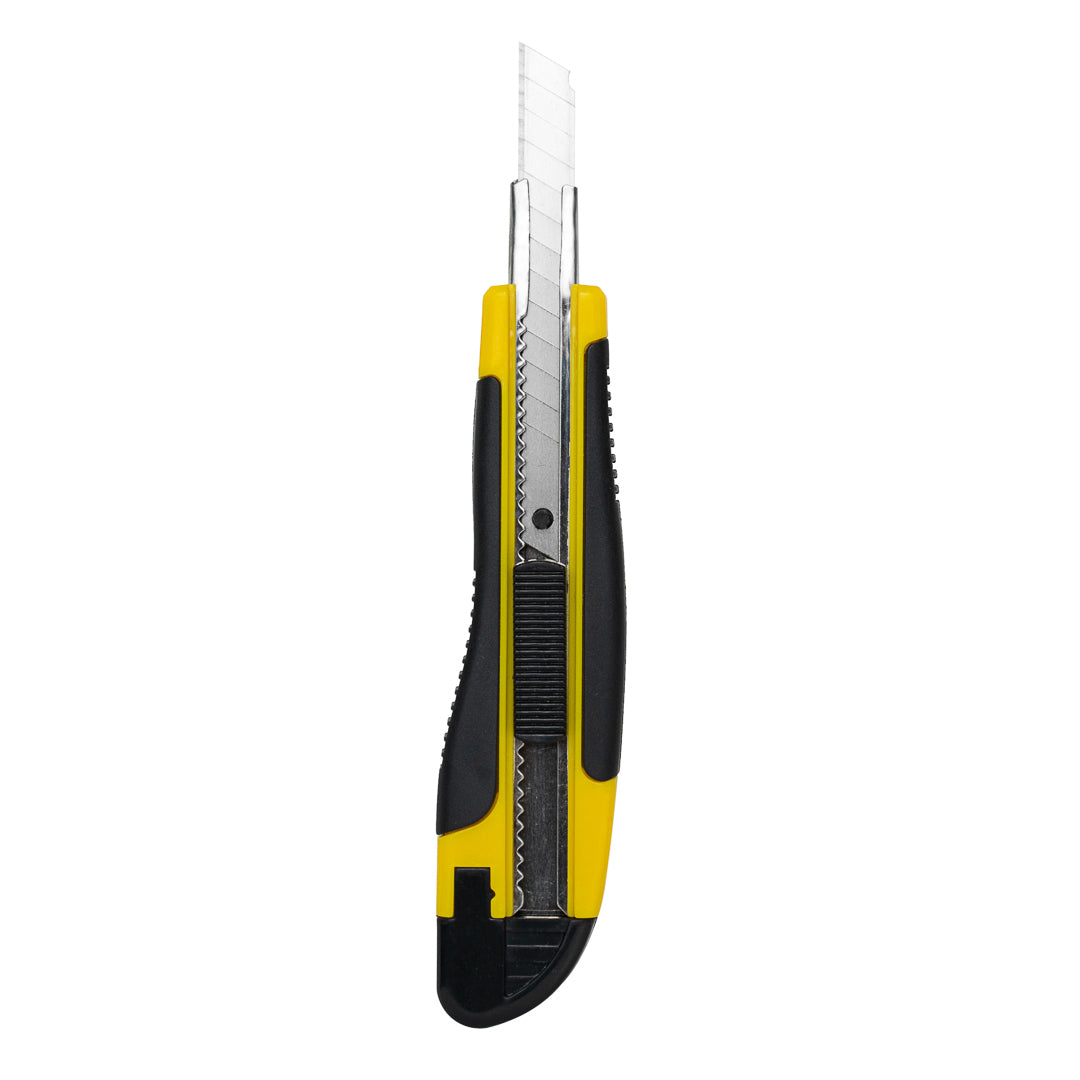 restaurantware Handy Tek Yellow Snap Off Blade Knife - Anti-Slip Handle - 5 1/4"" - 4 count box