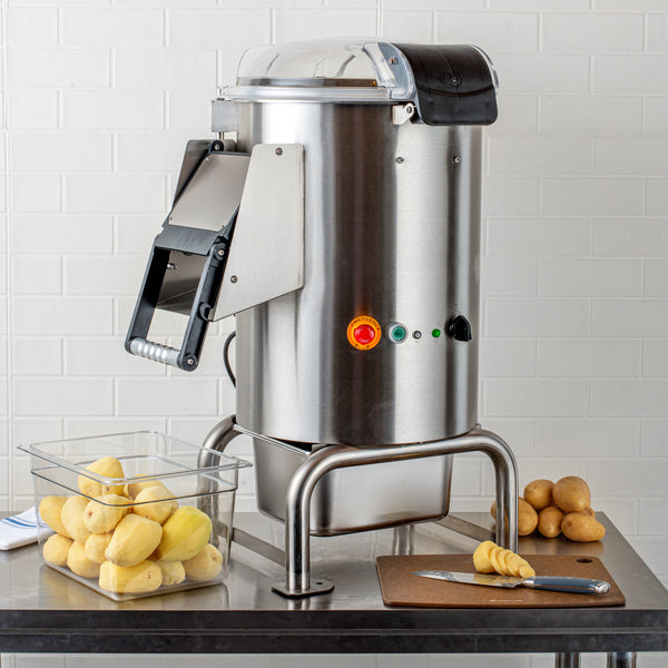 Restaurantware Hi Tek 22 Lb. Stainless Steel Potato Peeler - 110V 1 HP - 1 Count Box