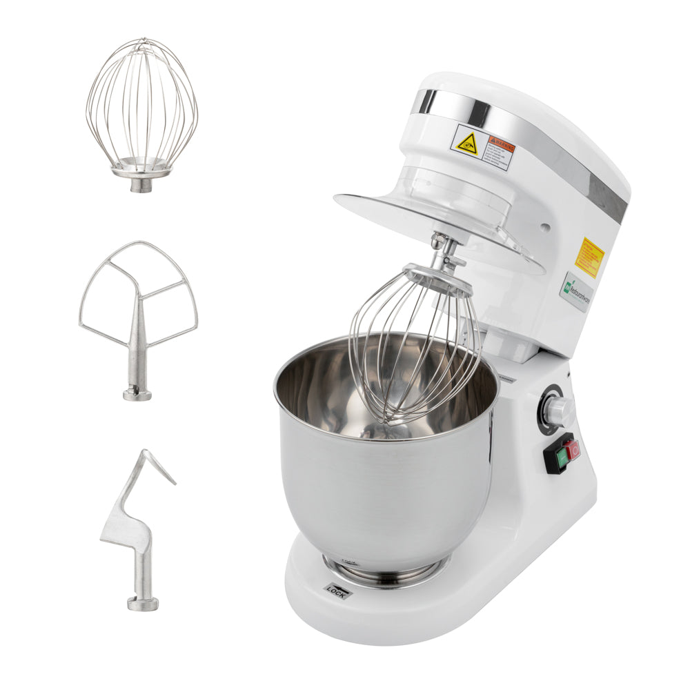 restaurantware Hi Tek 5 qt Electric Stand Mixer - Includes Dough Hook Whisk and Beater - 1 count box