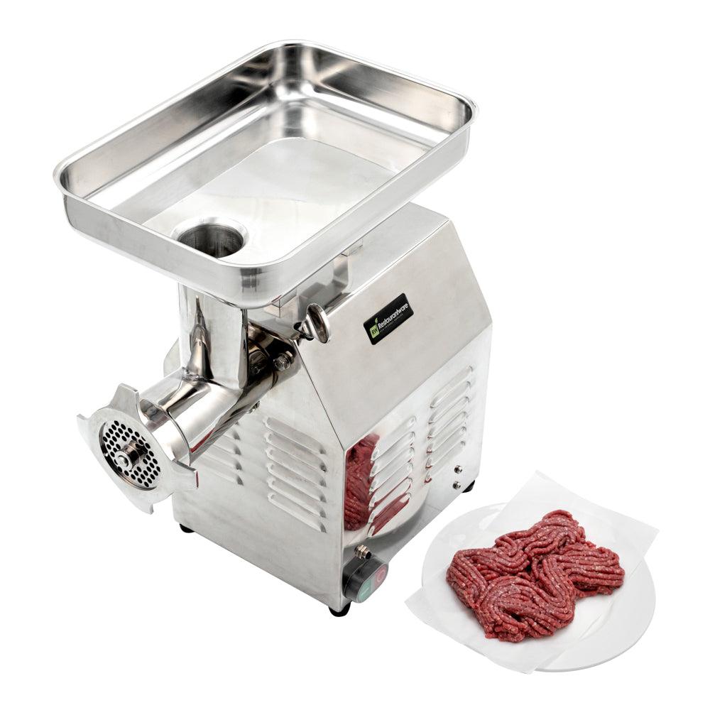 restaurantware Hi Tek Stainless Steel #22 Electric Meat Grinder - 1.5hp - 1 count box
