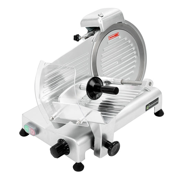 Restaurantware Hi Tek Stainless Steel Manual Gravity Feed Meat Slicer - 1/4hp - 10" - 1 Count Box